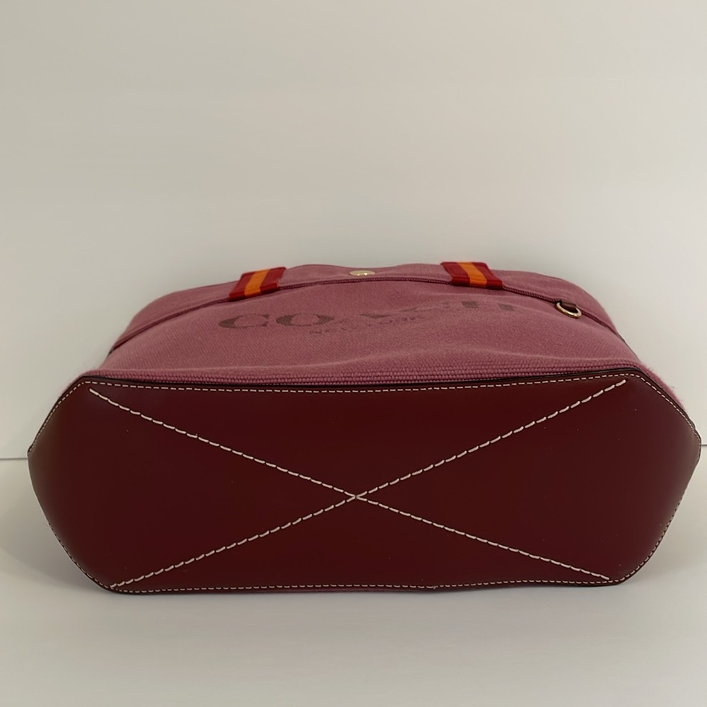 Coach Small Canvas Tote Light Raspberry Multi - Picture 8 of 12